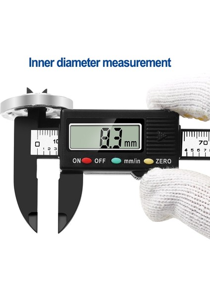 Siyah Yeni 0-150MM Dijital Sürmeli Kumpas 6 Inç Kart Cetvel LCD Elektronik Karbon Fiber Altimetre Mikrometre Göstergeleri Ölçme Aracı (Yurt Dışından) fiyatları