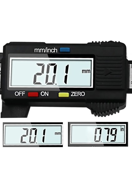 Siyah Yeni 0-150MM Dijital Sürmeli Kumpas 6 Inç Kart Cetvel LCD Elektronik Karbon Fiber Altimetre Mikrometre Göstergeleri Ölçme Aracı (Yurt Dışından) indirimleri