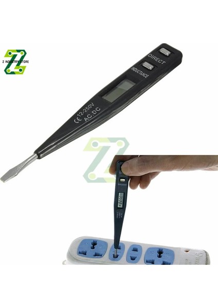 Sarı 12 V-240 V Dc Ac LCD Dijital Gerilim Dedektörleri Soket Duvar Temassız Test Cihazı Kalem Metre Volt (Yurt Dışından)