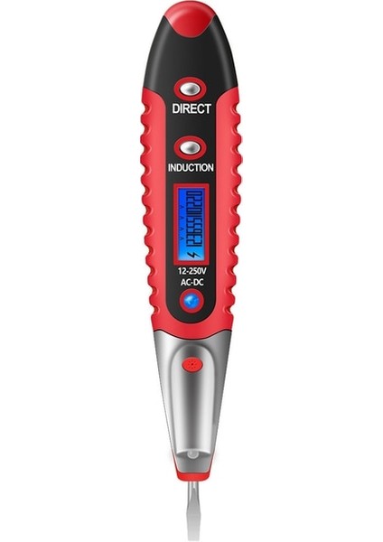 Siyah Kırmızı Temassız Gerilim Dijital Test Kalemi Test Cihazı Elektrik LCD Ekran Tornavida Gerilim Dedektörü Test Kalemi Ac/dc 12-250 V Electr (Yurt Dışından)