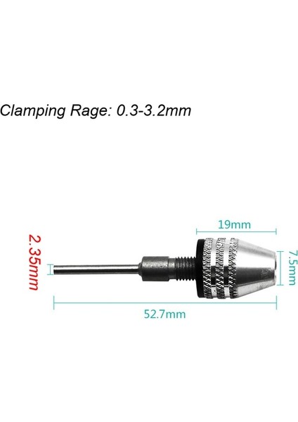 0,3 Ila 3,2 mm Chuck Tornavida Darbeli Sürücü Adaptörü Için Anahtarsız Mini Matkap Chuck Elektrikli Mikro Motor Kelepçesi Mini Chuck Fikstürü Hex Shank Adaptörü (Yurt Dışından)