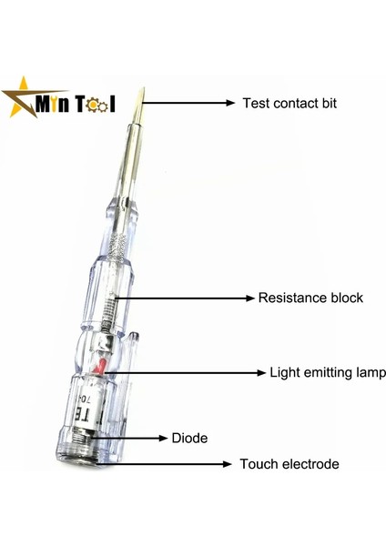 Beyaz Ac/dc 70-250V Su Geçirmez Kaynaklı Elektrik Test Cihazı Kalem Tornavida Probu Işık Gerilim Test Cihazı Dedektörtest Kalemi Elektrikçi Aracı (Yurt Dışından) fiyatları