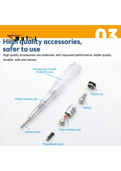 Beyaz Ac/dc 70-250V Su Geçirmez Kaynaklı Elektrik Test Cihazı Kalem Tornavida Probu Işık Gerilim Test Cihazı Dedektörtest Kalemi Elektrikçi Aracı (Yurt Dışından) fırsatları