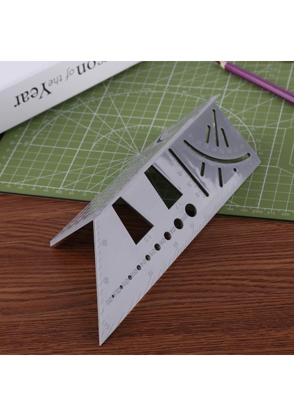 A Tipi T Tipi 3D 45 + 90 Derece Gönye Açısı Ölçme Kare Ölçer Ağaç Işleme Scribe Mark Çizgi Cetvel Marangoz Düzeni Ölçme Araçları (Yurt Dışından)