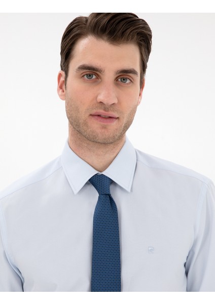 Erkek Açık Mavi Regular Fit Uzun Kollu Basic Gömlek 50307198-VR003