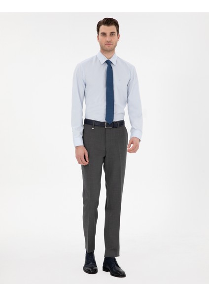 Erkek Açık Mavi Regular Fit Uzun Kollu Basic Gömlek 50307198-VR003