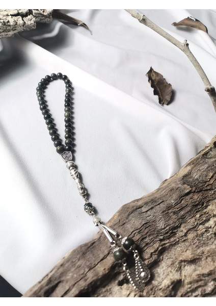 Yılan Doğal Taş Küre Kesim 33 Lü 8mm Tesbih fiyatları