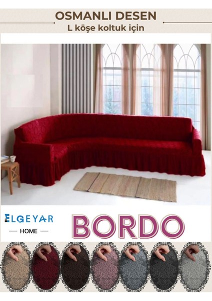 Jakarli L Köşe Koltuk Örtüsü ,koltuk Kılıfı Şal Desen (350CM)