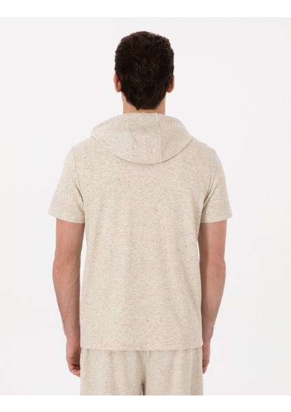 Erkek Bej Regular Fit Örme Gömlek 50302564-VR011