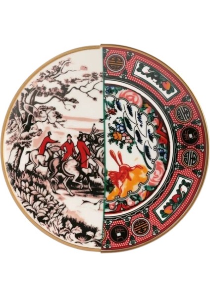 Iki Desenli Martin 6'lı Servis Tabağı