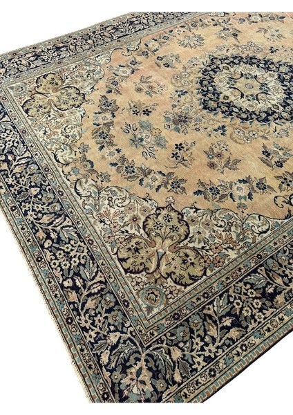 El Dokuma Eskitme Ladik Halısı 202 x 288 Vintage Krem Pembe Halı fiyatları