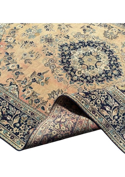 El Dokuma Eskitme Ladik Halısı 202 x 288 Vintage Krem Pembe Halı fırsatları