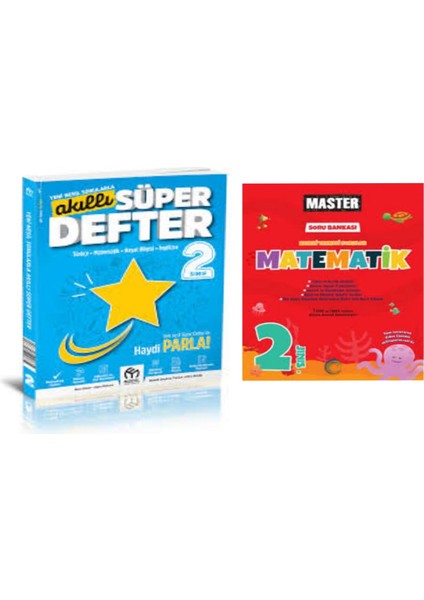 2.sınıf Akıllı Süper Defter ve Master Matematik Soru Bankası