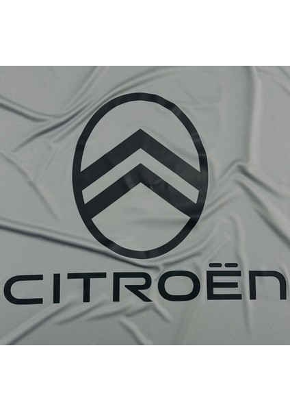 Citroen C4 x (2022 - ) Gri Kumaş Araba Branda Logolu Kumaş Araba Brandası Penye Oto Branda