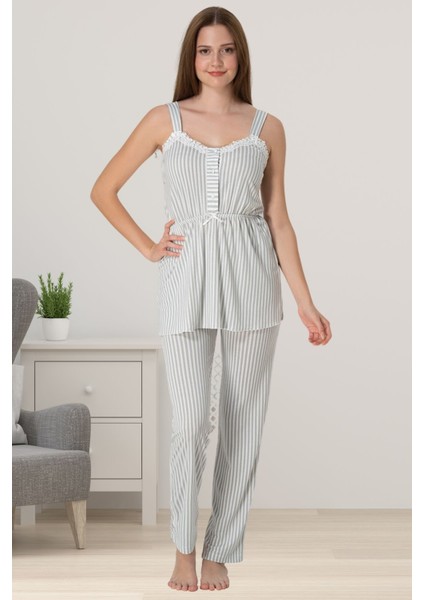 Gri Hamile Lohusa Pijama Takımı