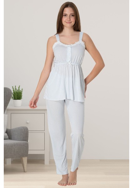 Mavi Hamile Lohusa Pijama Takımı