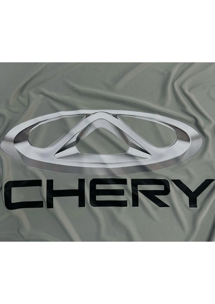 Chery Tiggo 8 (2023 - ) Gri Kumaş Araba Branda Logolu Kumaş Araba Brandası Penye Oto Branda
