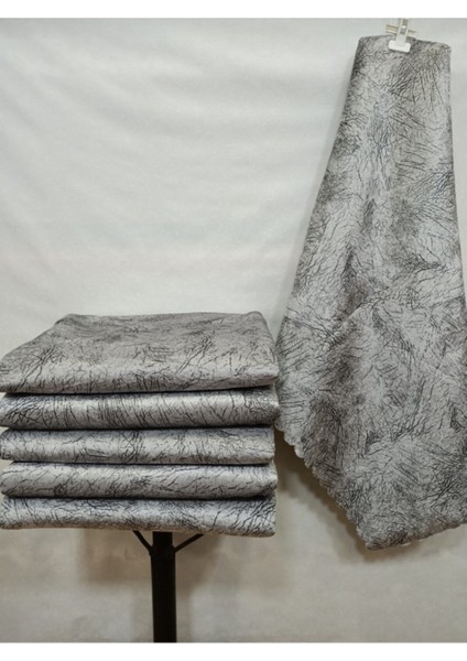 Ipek Kadife Damarlı Desen Süngerli Koltuk Çekyat Örtüsü Açık Gri