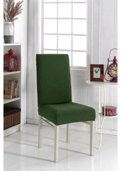 Sandalye Kılıfı Haki Yeşili Renk Likralı Yıkanabilir 1 Adet