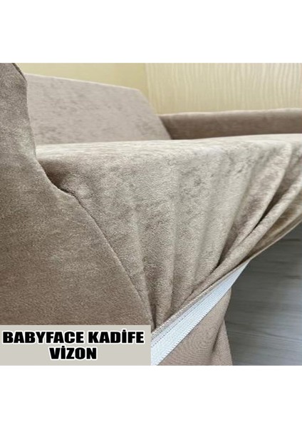 Babyface Kadife Kumaş Üçlü & Çekyat Koltuk Kılıfı