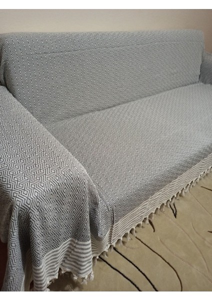 Organik Kolları Örten Buldan Bezi Battal Boy Pamuklu Koltuk Kanepe Çekyat Örtüsü 170X300 Gri fiyatları