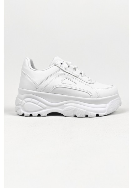 Yüksek Tabanlı Kadın Spor Ayakkabı 6 cm - Beyaz fiyatları