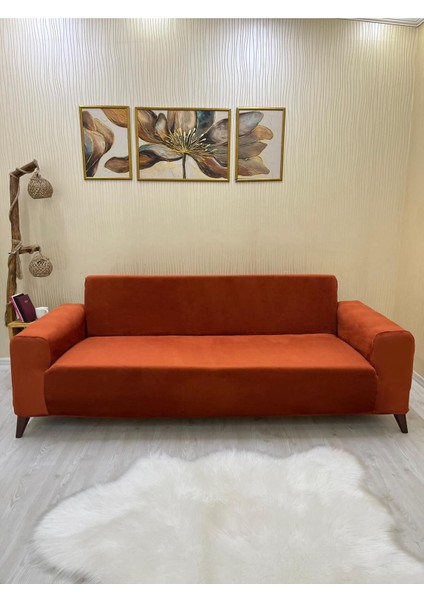 3'lü Koltuk Italyan Süet Koltuk Örtüsü(Kiremit) fiyatları