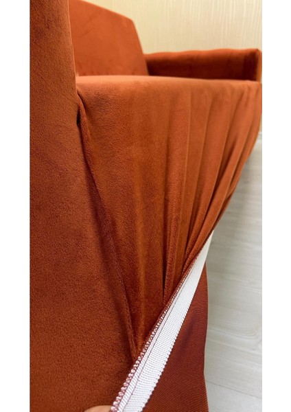 3'lü Koltuk Italyan Süet Koltuk Örtüsü(Kiremit) modelleri