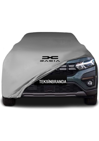 Dacia Sandero 3 Hatchback (2020-) Gri Kumaş Araba Branda Logolu Kumaş Branda Penye Oto Branda