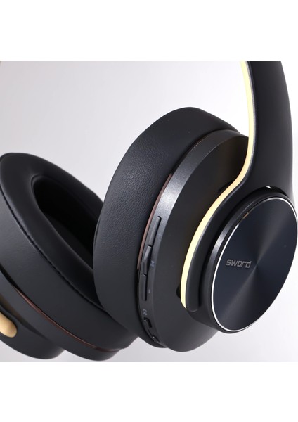 Bluetooth 5.3 Kulak Üstü Kulaklık, Hoparlör Modu, Ekstra Bass, 25 Saat Pil Ömrü, Koruma Kılıfı SW-9001