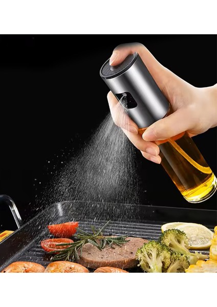 Sprey Yağdanlık, Airfryer Için Yağdanlık Püskürtmeli Sprey Cam Şişe Yağ Püskürtücü 100 ml