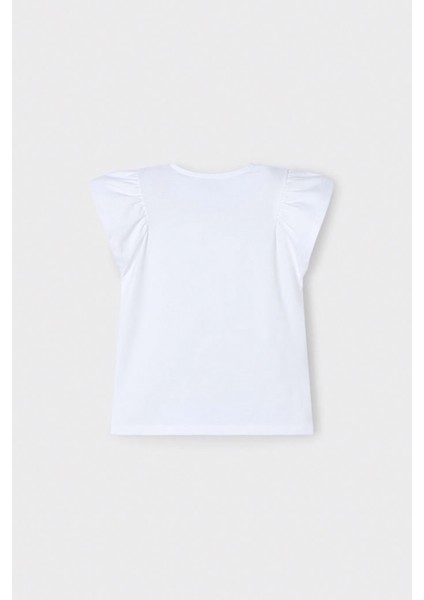 Kısa Kollu Fırfırlı Çiçek Baskılı Pamuklu Rahat Özel Gün Bayramlık Kız Çocuk T-Shirt fırsatları