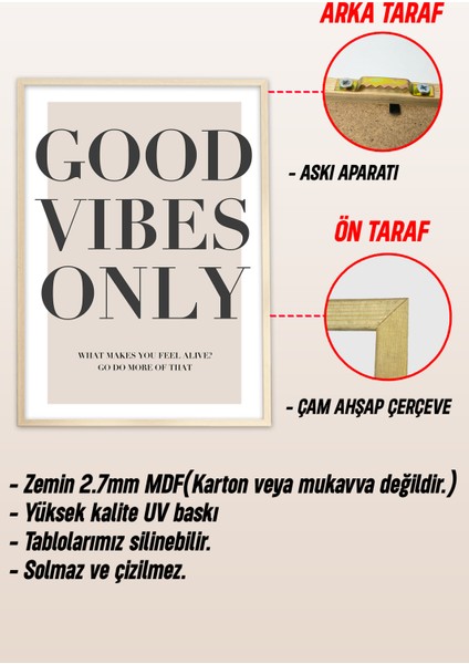 Ahşap Çerçeveli Mdf Tablo Seti Salon ve Oturma Odası Için ÇT3002