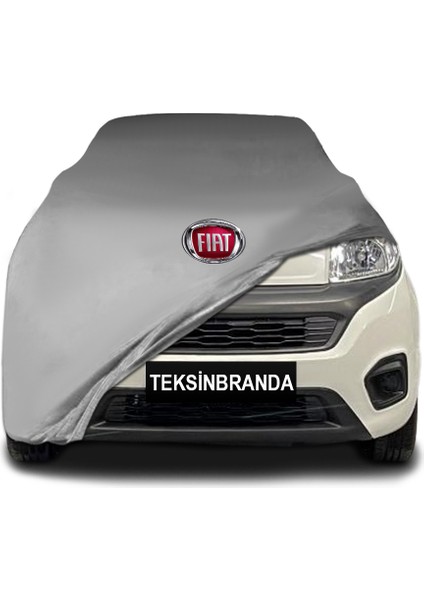 Fiat Fiorino Gri Kumaş Araba Branda Logolu Kumaş Araba Brandası Penye Oto Branda
