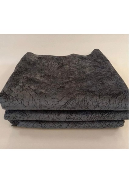 Koltuk Çekyat Örtüsü Antrasit Damar Desenli Parlak Kaymaz Taban Süngerli Üst Kumaş Kadife 1 Adet