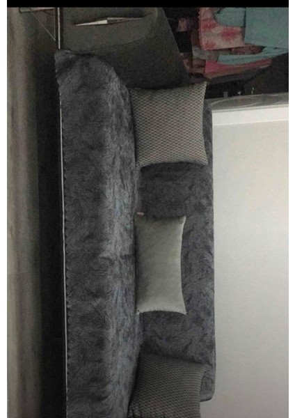 Koltuk Çekyat Örtüsü Antrasit Damar Desenli Parlak Kaymaz Taban Süngerli Üst Kumaş Kadife 1 Adet indirimleri