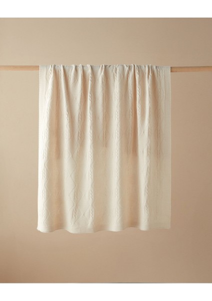 Twine Koltuk Şalı 130X170 cm Açık Taş
