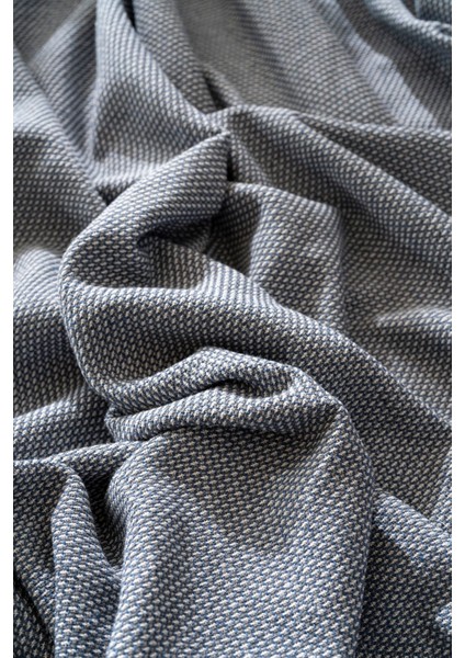 Satinshield Pamuklu Lüks Koltuk Örtüsü Indigo Renk Bal Peteği Desen 175X225 | Çok Amaçlı Örtü modelleri