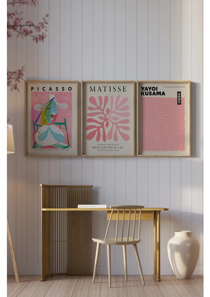 Ahşap Çerçeveli Mdf Tablo Seti Salon ve Oturma Odası Için ÇT3003