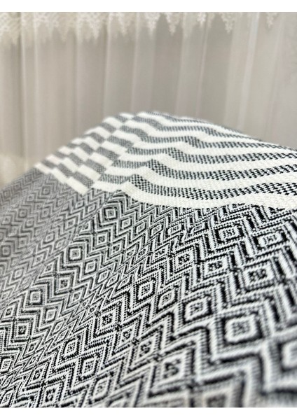 Lüks Sedir Elmas Desen Koltuk Örtüsü Siyah 180 x 220 fiyatları