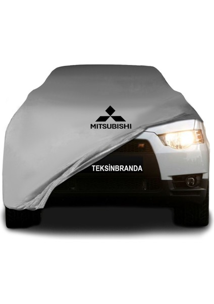 Mitsubishi Colt (2004 - 2012) Gri Kumaş Araba Branda Logolu Kumaş Araba Brandası Penye Oto Branda