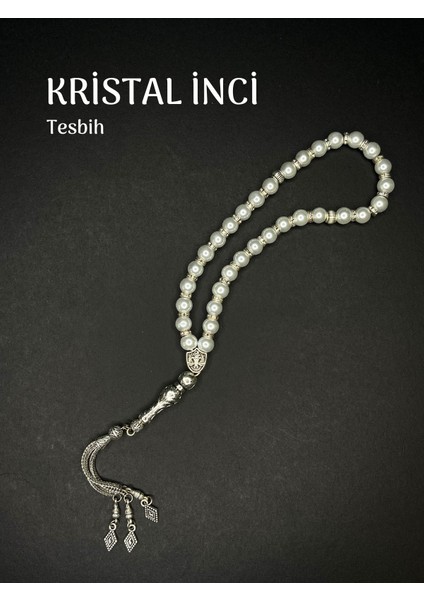 Parlak Kristal Inci Tesbih Küre Kesim 8mm Tesbih
