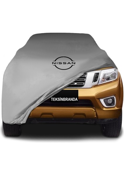 Nissan Navara 4 (2015 - 2019) Gri Kumaş Araba Branda Logolu Penye Oto Branda