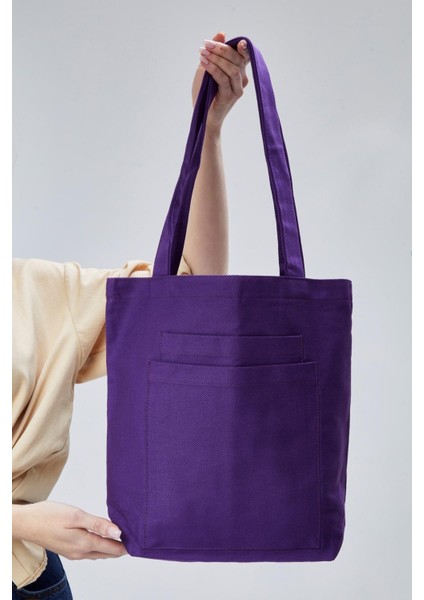 2 Cepli Koyu Mor Gabardin Çanta