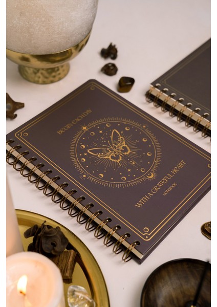 Bullet Journal Edition A5 15X21 cm Spiralli Noktalı Tarihsiz Not Defteri Kelebek