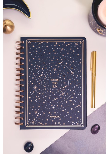 Bullet Journal Edition A5 15X21 cm Spiralli Noktalı Tarihsiz Not Defteri Yıldızlar