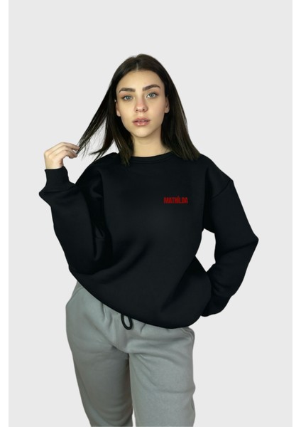 Matilda Leon Koleksiyon Oversize Pamuklu Sweatshirt