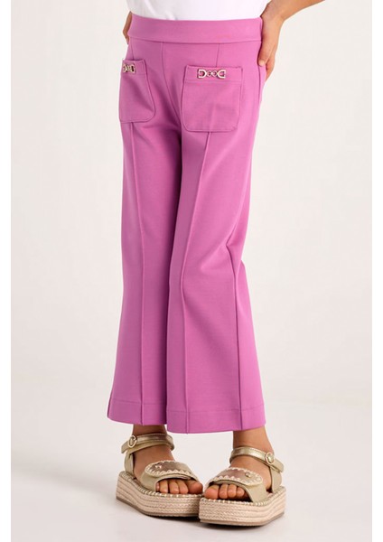 Yüksek Bel Geniş Paça Cepli Rahat Esnek Günlük ve Özel Gün Bayramlık Kız Çocuk Pantolon modelleri