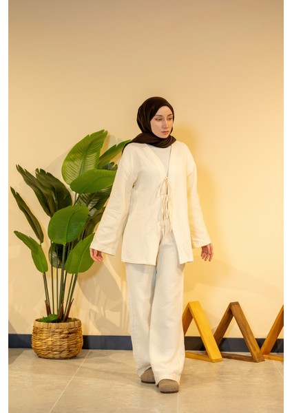 Keten Kimono Takım