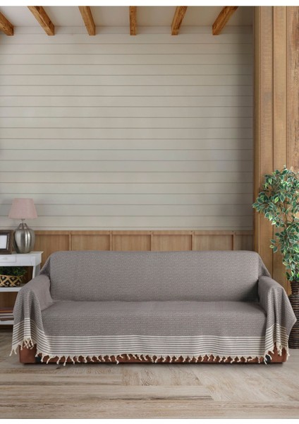 Sütlü Kahve Kollarını Örten 3 Adet Battal Boy 180 x 300 cm Koltuk Kanepe Divan Çekyat Örtüsü